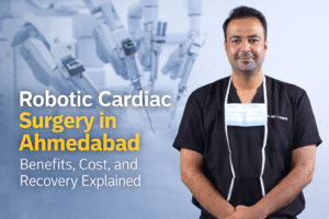 Read more about the article Robotic Cardiac Surgery in Ahmedabad: Benefits, Cost, and Recovery Explained
